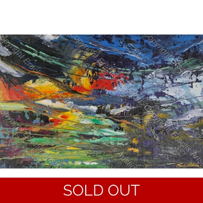 SOLD Beautiful colourful abstract sky 880